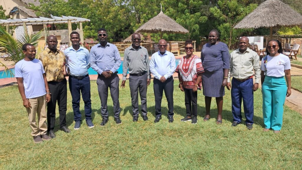 Dr. John Erus with county officials at EDACR courtesy visit in Turkana