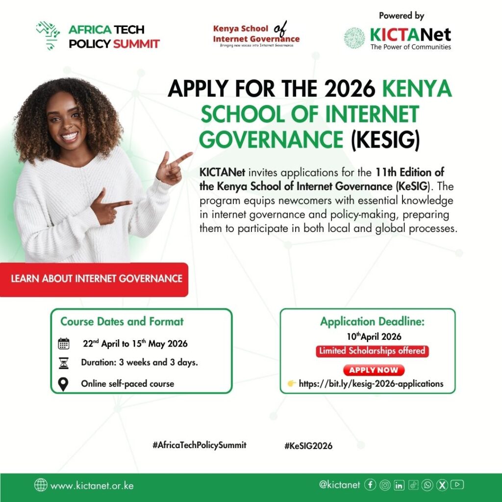 Apply Now: 2026 Kenya School of Internet Governance (KeSIG)